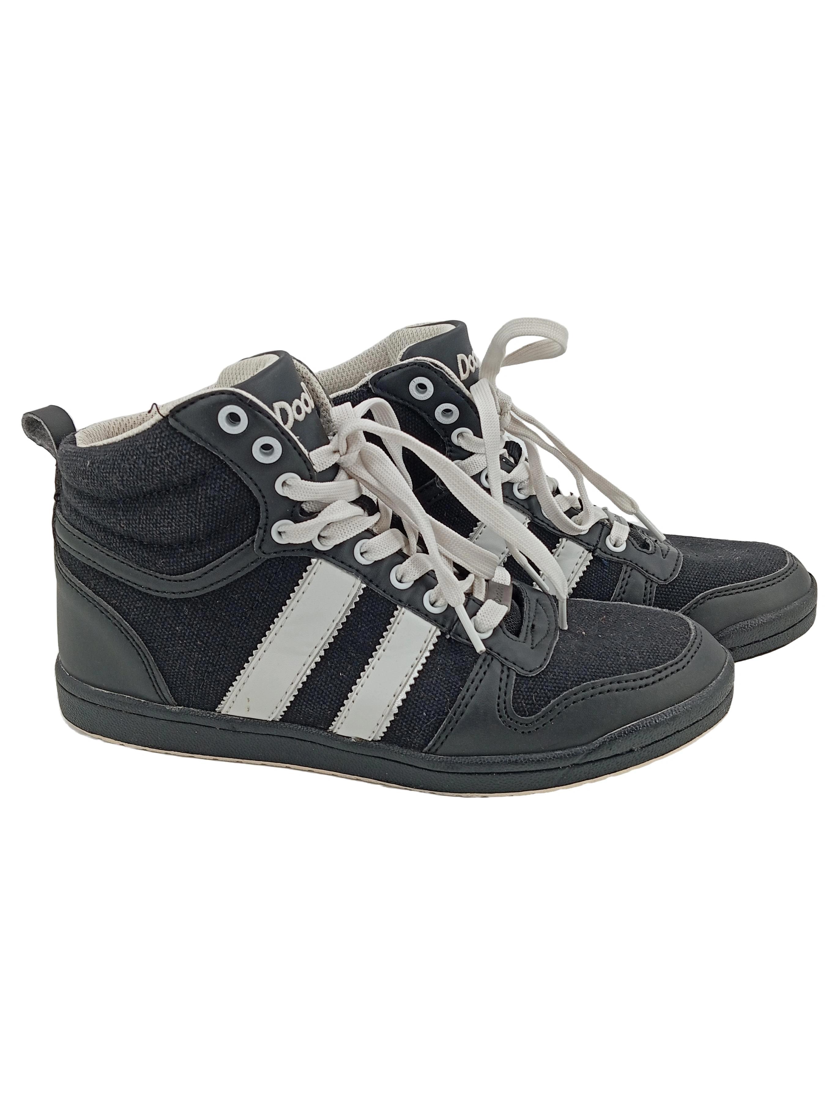 DOODOGS Damen Sportschuhe High-Top Sneaker Schwarz Gr. 38 Casual Urban 1