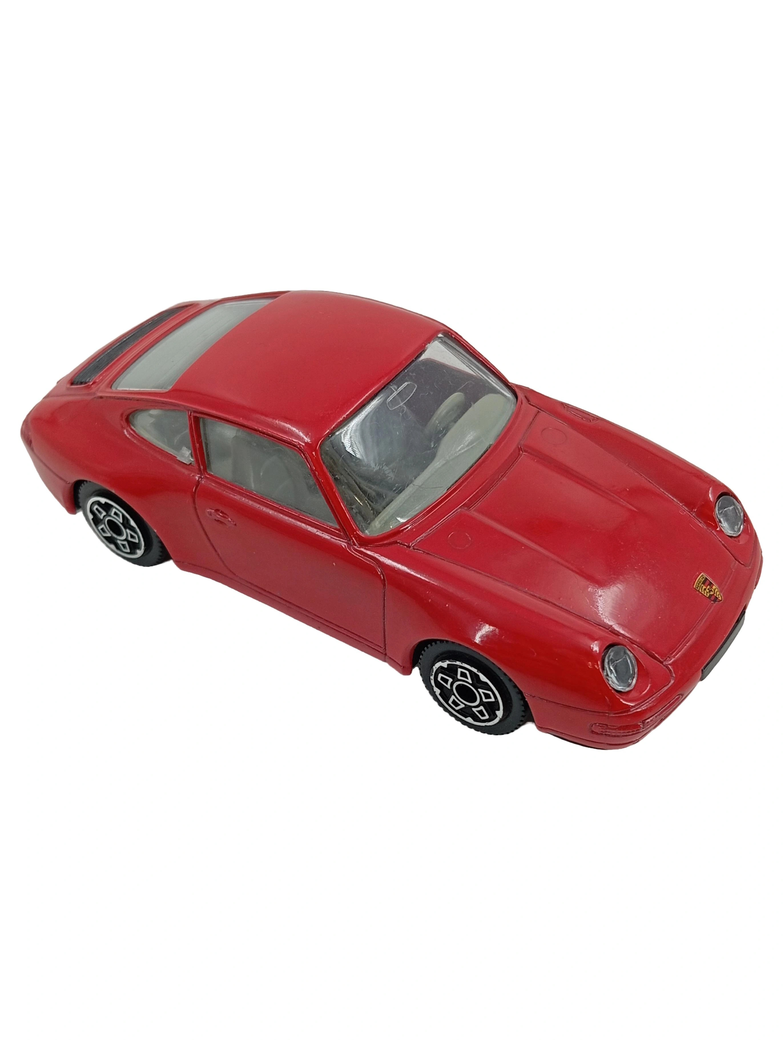 BURAGO Porsche 911 Carrera Modellfahrzeug Rot 10cm Spielzeugauto 1