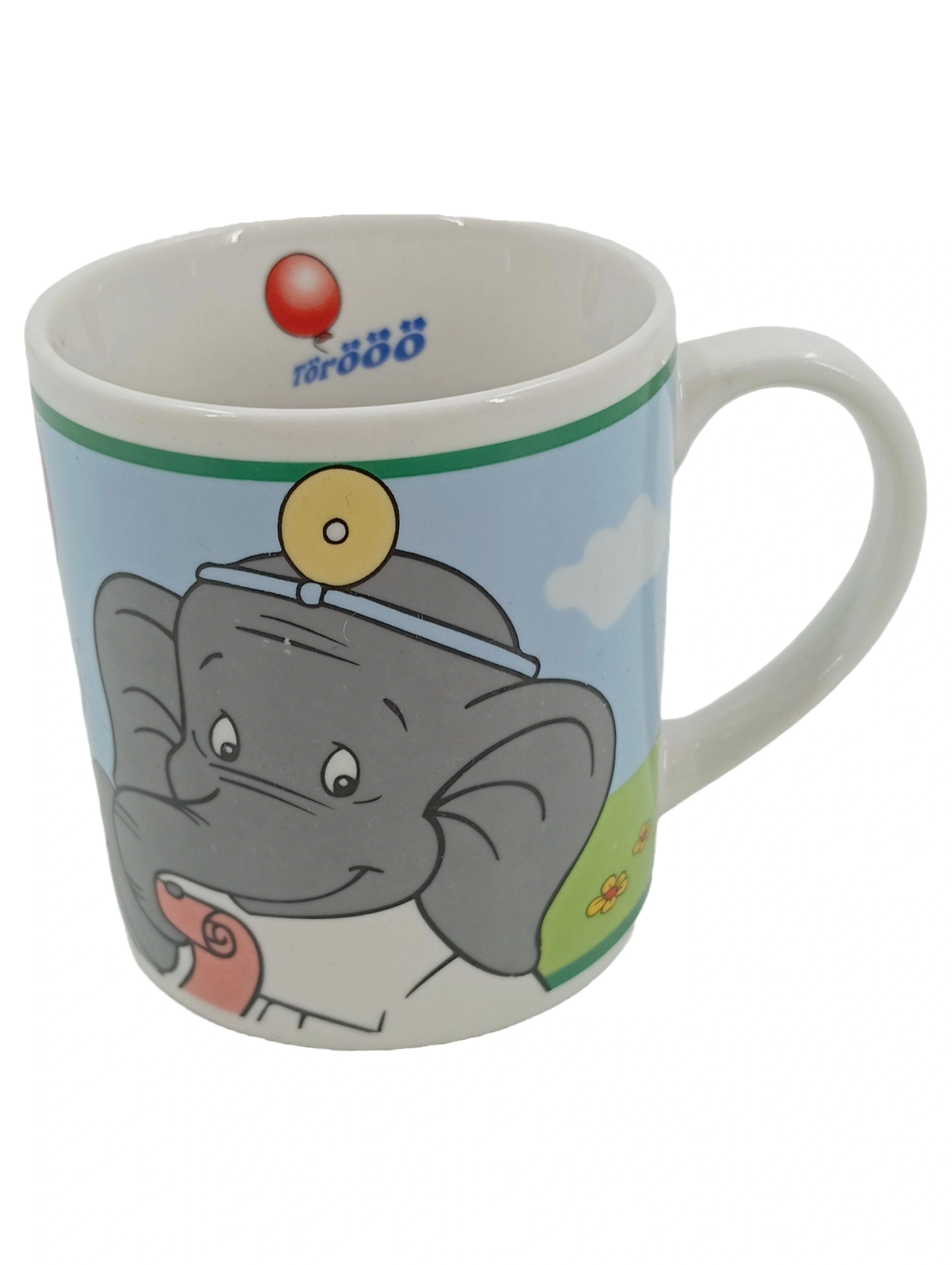 KIDDINX Benjamin Blümchen Kindertasse Elefant Blau Keramik Becher 1
