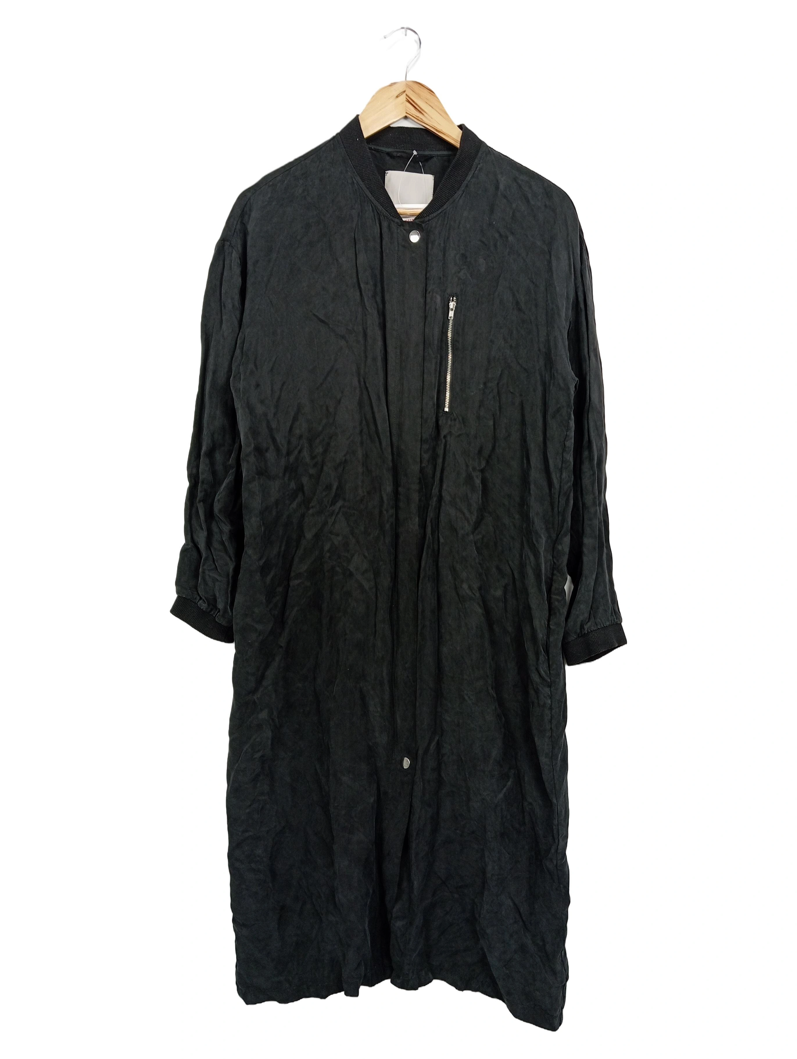 MINIMUM Übergangsmantel Damen Gr. 36/S Schwarz Elegant Cupro 1