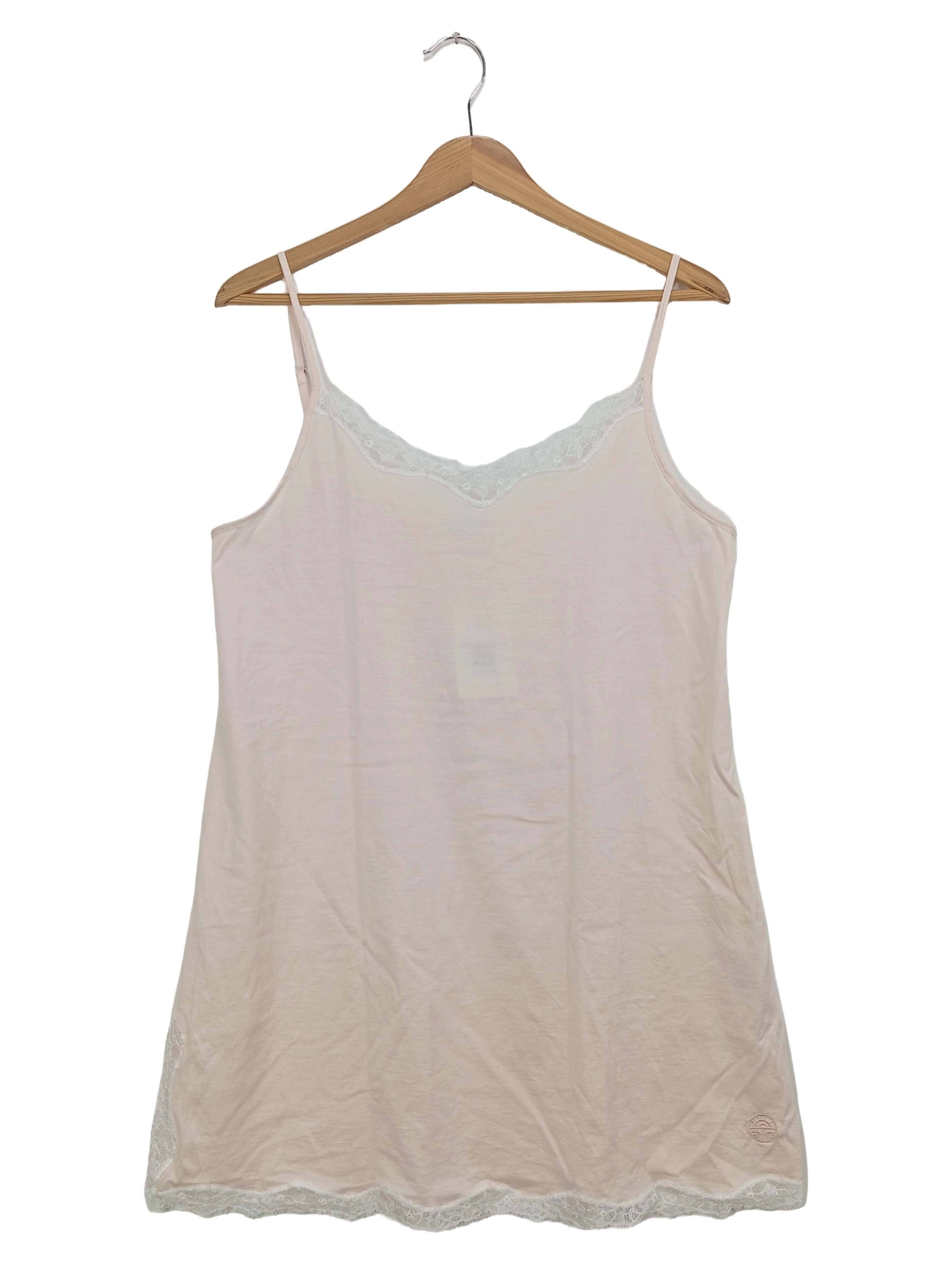 FERAUD PARIS Nachthemd Damen Gr. 38/M Rosa Feminin mit Spitze Baumwolle 1