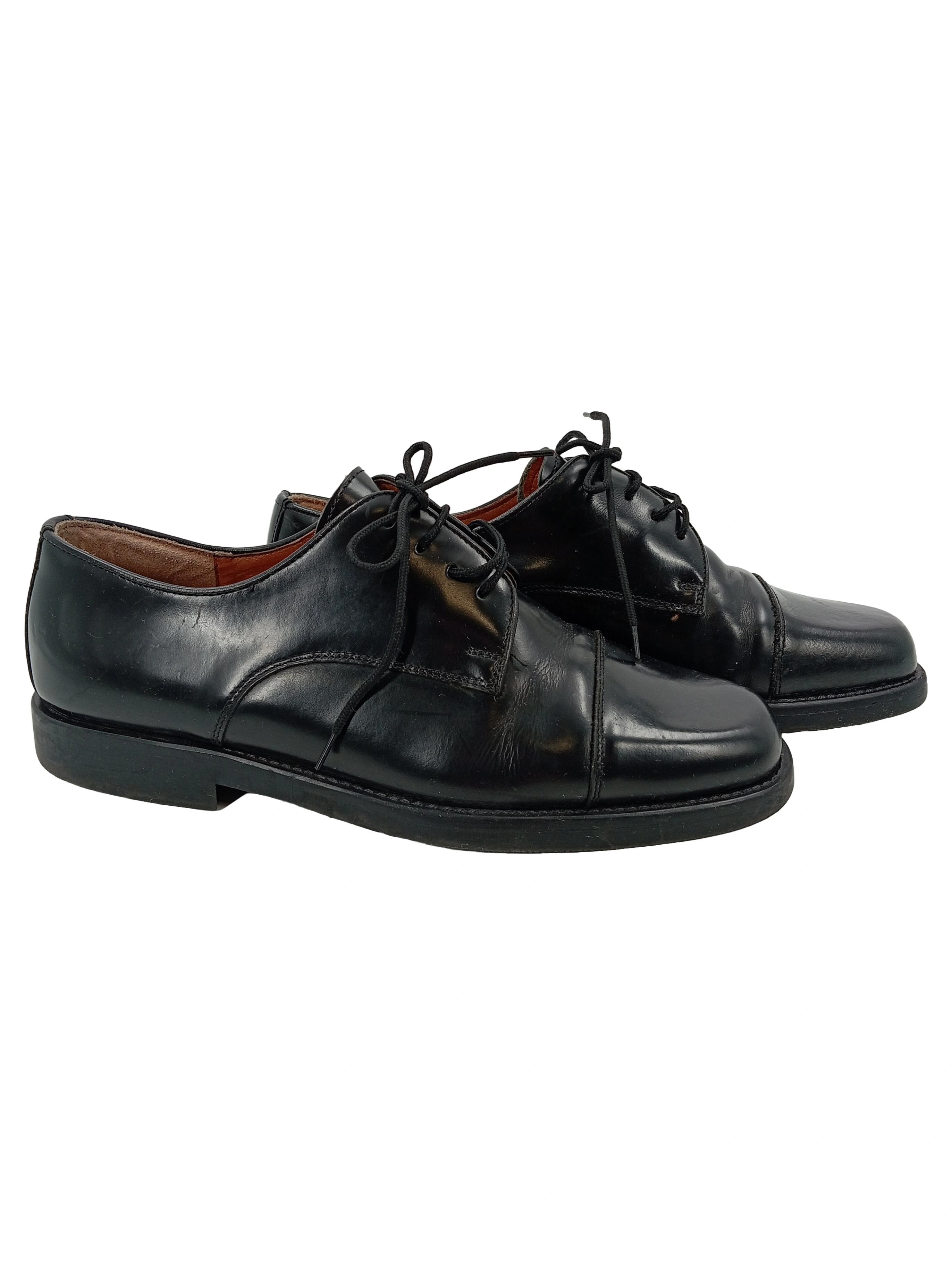 BENTLEY Herren Schnürschuhe Gr. 42 Schwarz Business Klassisch Cap-Toe Derby 1