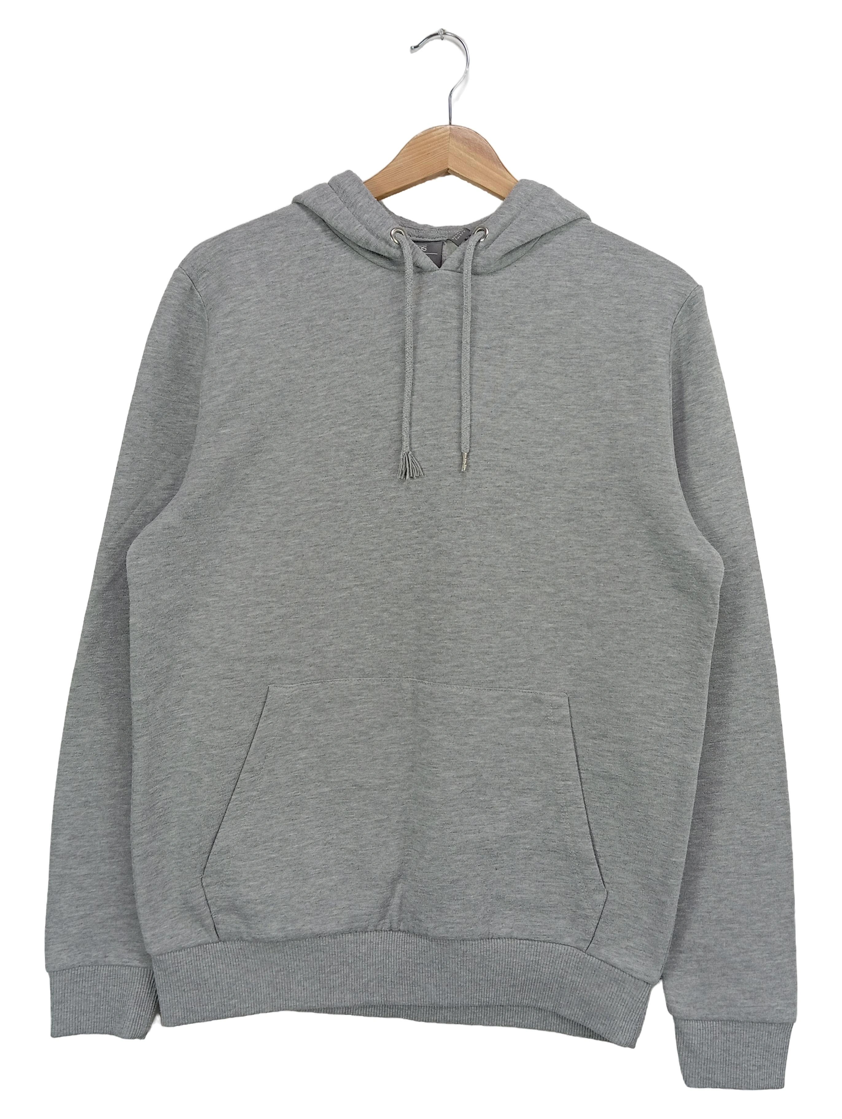 ASOS Herren Kapuzenpullover Hoodie Grau Meliert Gr. 46/S Basic Freizeit 1