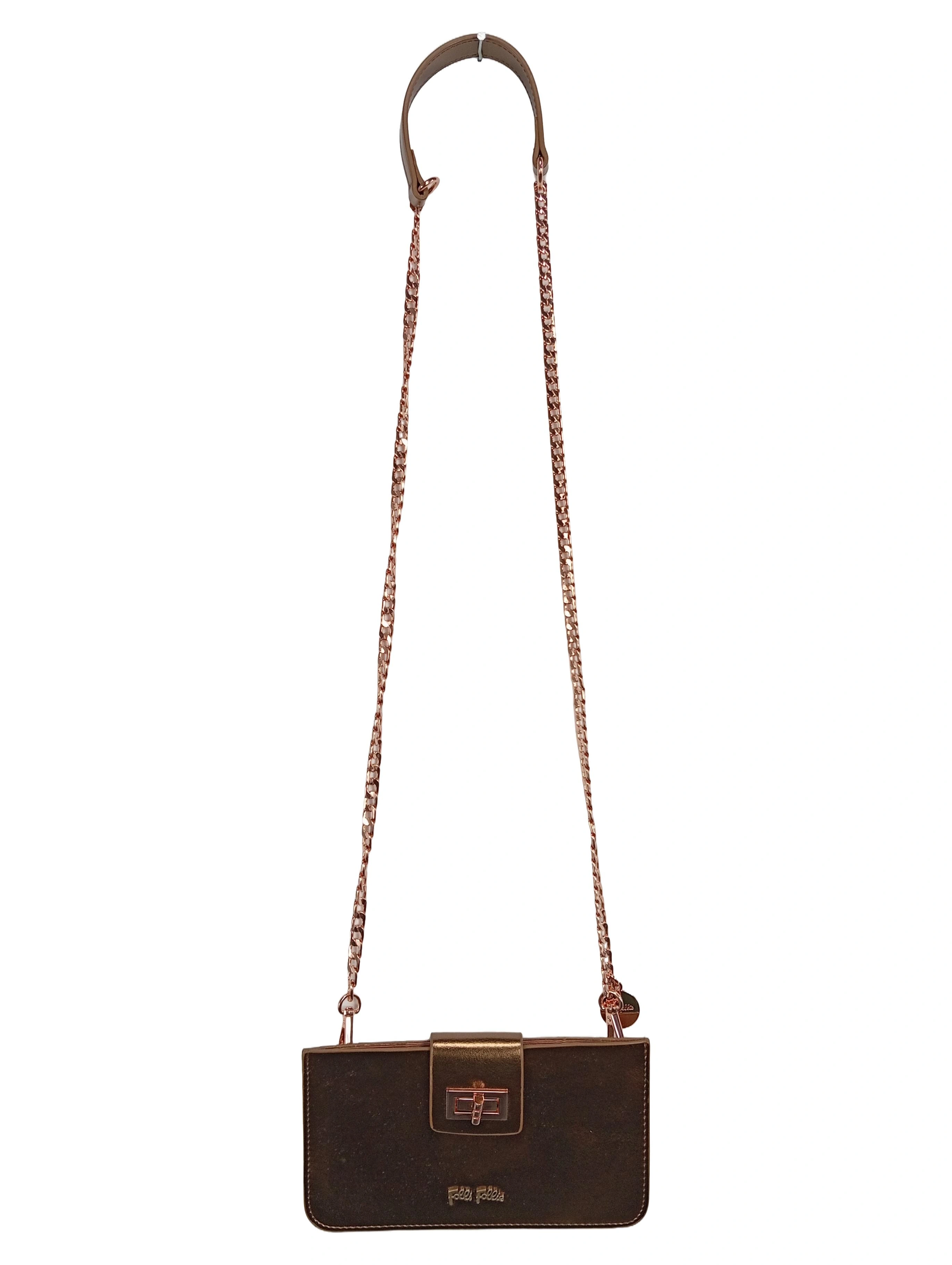 FOLLI FOLLIE Damen Handytasche Elegant Braun Umhängetasche 1