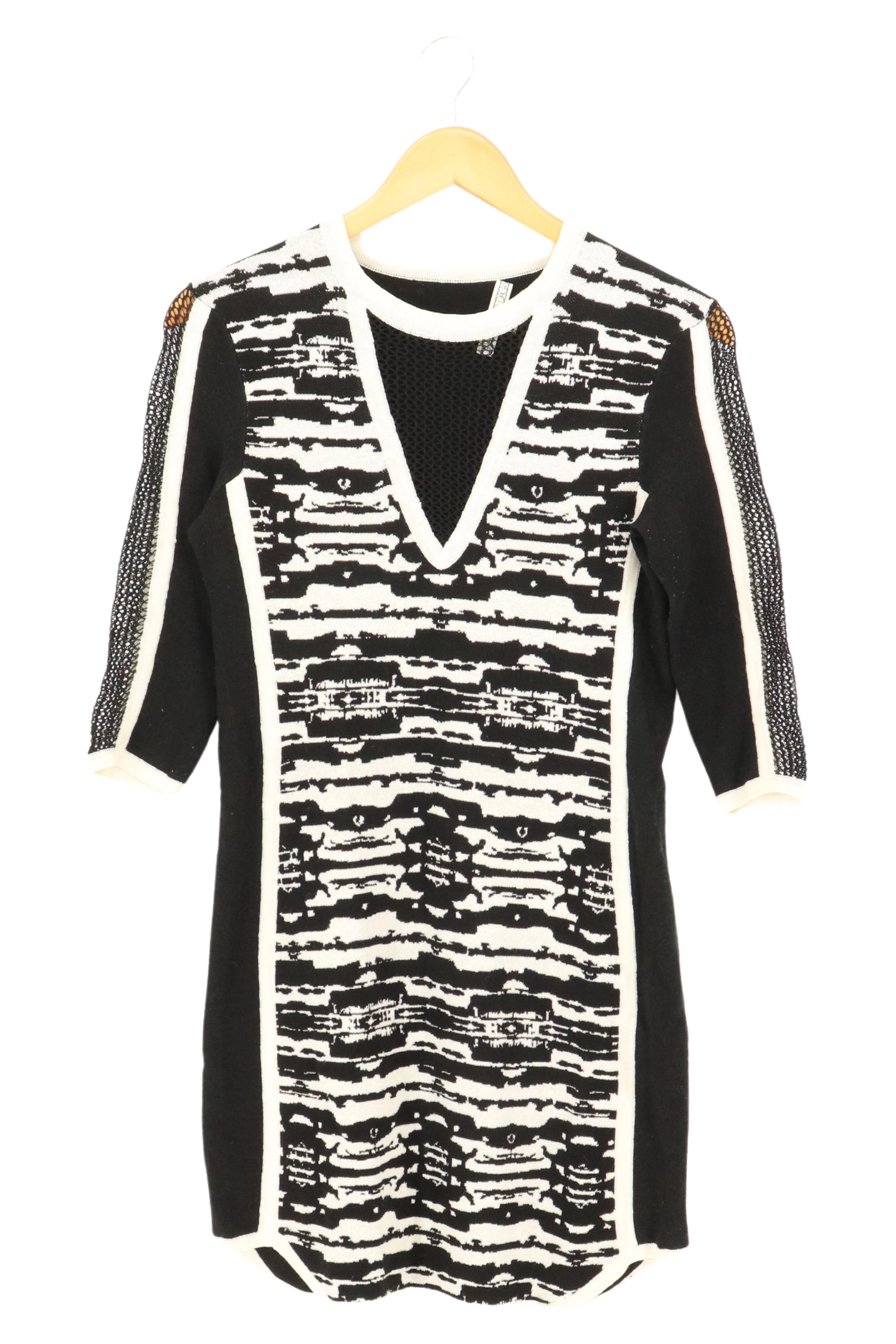 Dagmar Freizeitkleid Damen 38;M Schwarz Weiß Grafisch Elegant 1
