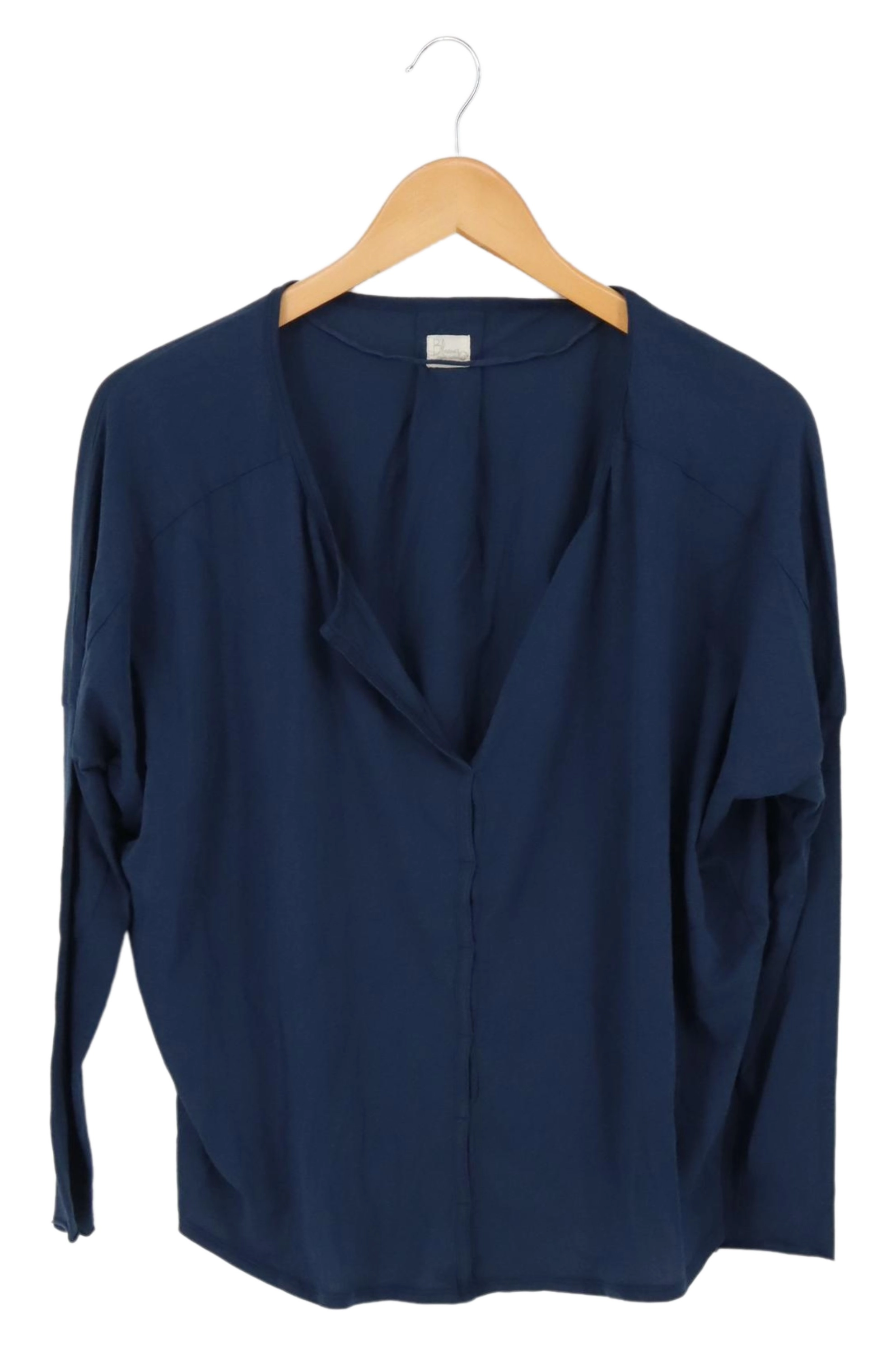 Blaumax Damen Langarmshirt Gr. 34/XS Blau Casual Elegant Baumwolle 1