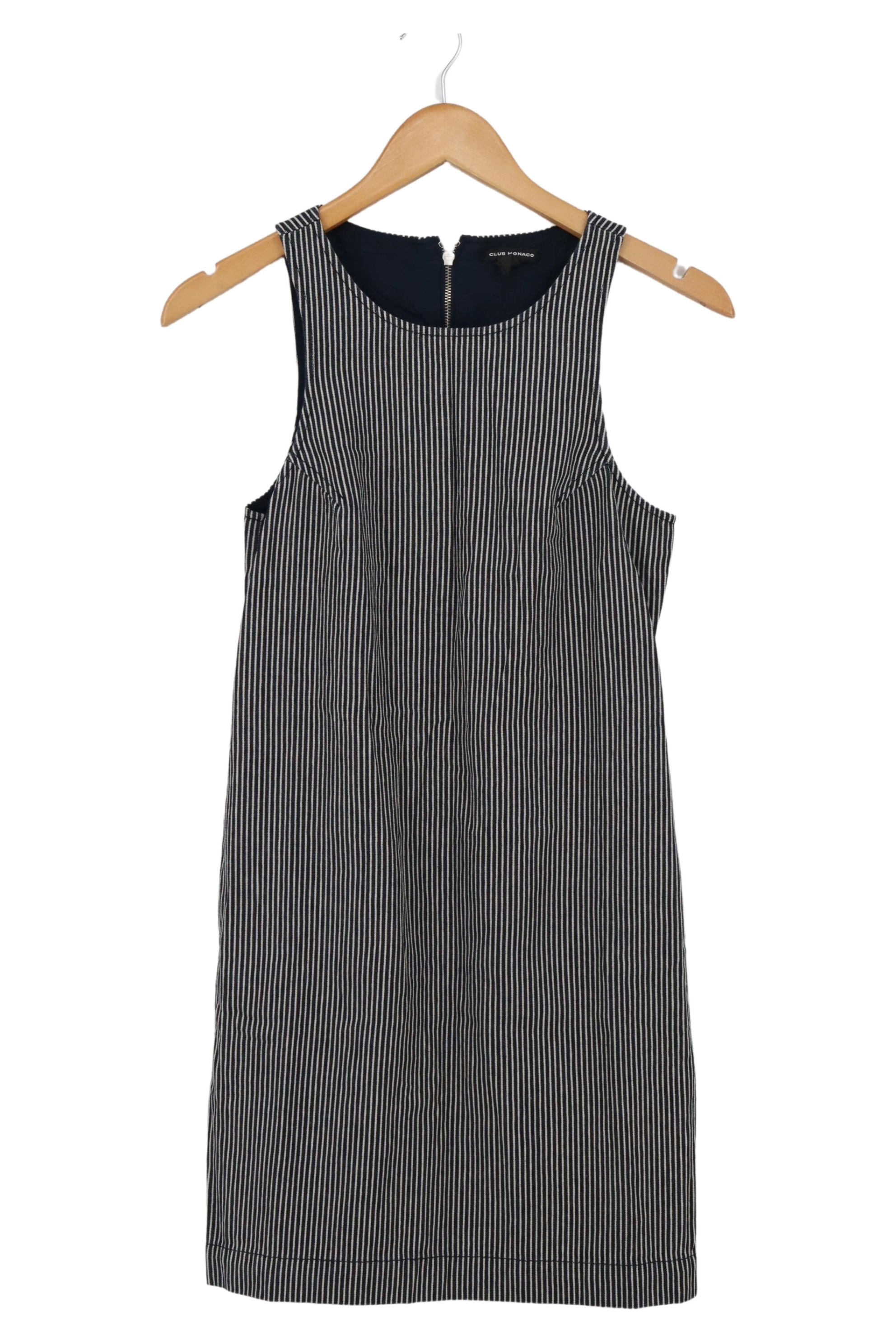 club monaco Damen Freizeitkleid Gr. 38/M Schwarz Gestreift Elegant Klassisch 1