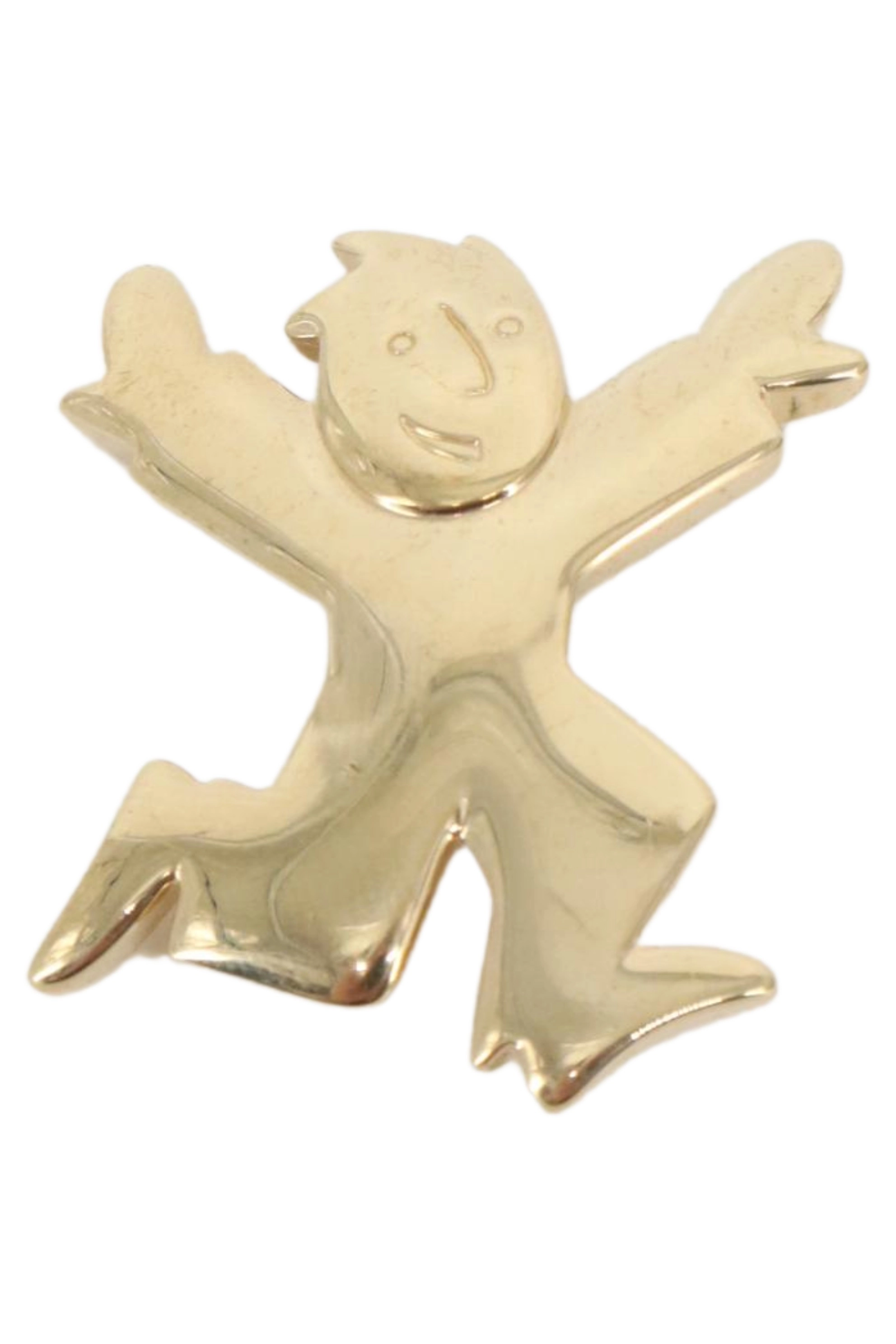 Pierre Lang Brosche Gold Kind Figur Elegant Klassisch Anstecker 1