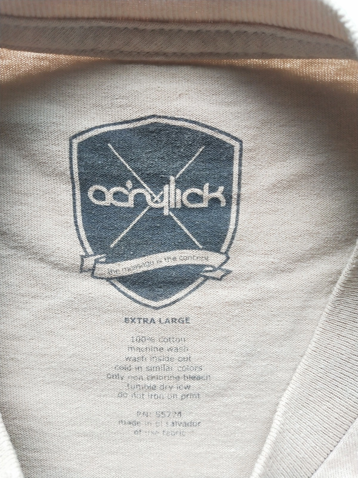 Acrylick® Herren T-Shirt Boombox Positive Print Beige Gr. L/40 Streetwear 8