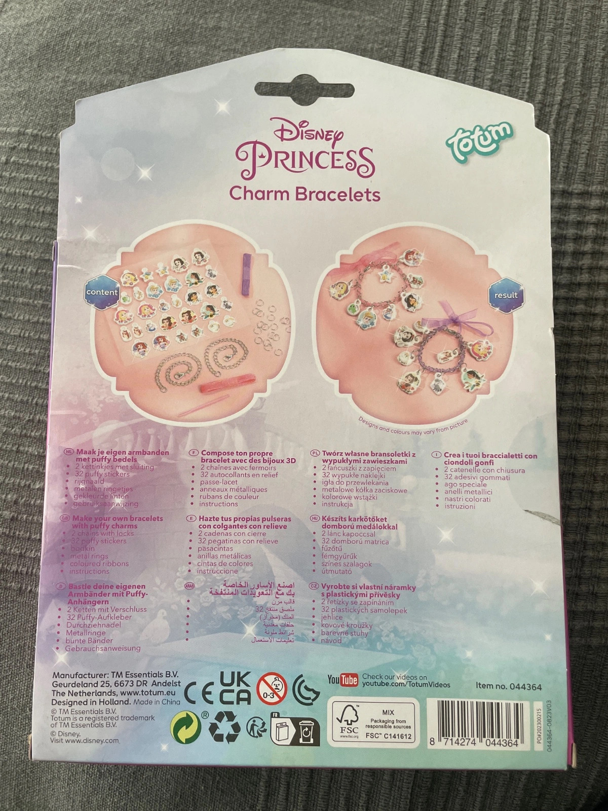 Disney Princess Charm Armbänder Schmuck Bastelset Kinder Mehrfarbig 6