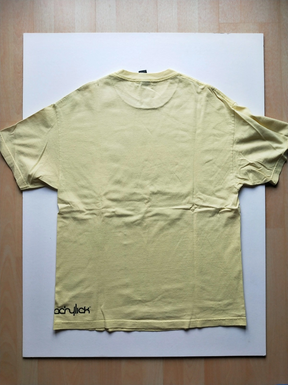 Acrylick T-Shirt Herren XL Gelb Kopfhörer Print Streetwear Baumwolle 8