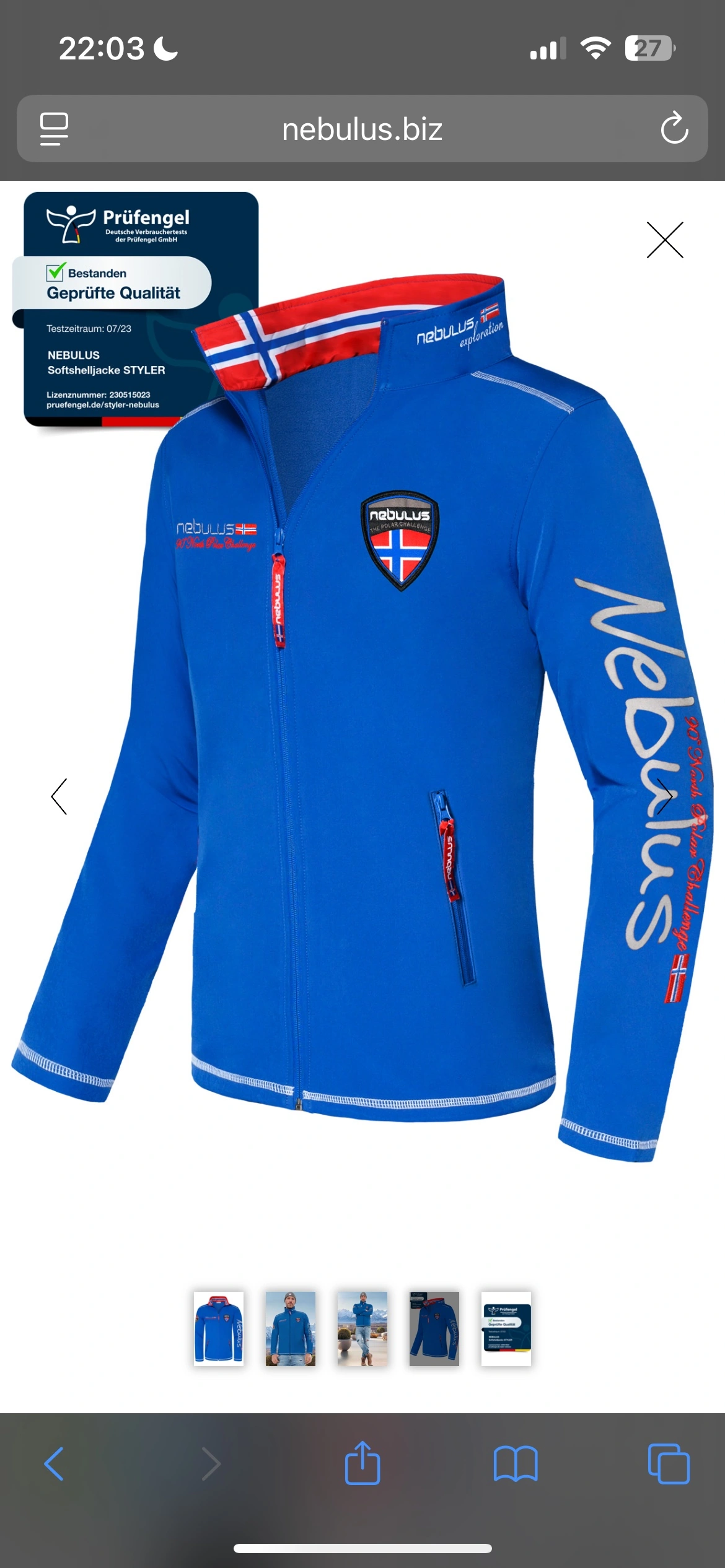 Nebulus Softshelljacke Herren S Blau Outdoor Jacke 7
