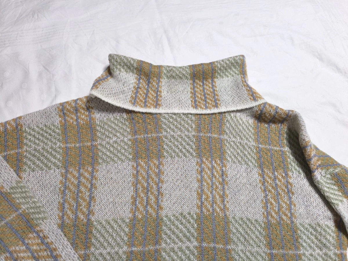 BLIND DATE Damen Pullover Rollkragen Kariert Strick M 38 Mehrfarbig 6