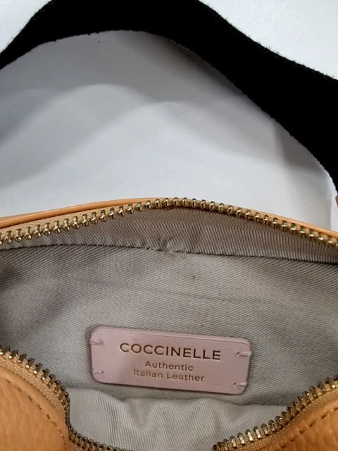 Coccinelle Damen Umhängetasche Leder Braun Crossbody Freizeit 19x13cm 8