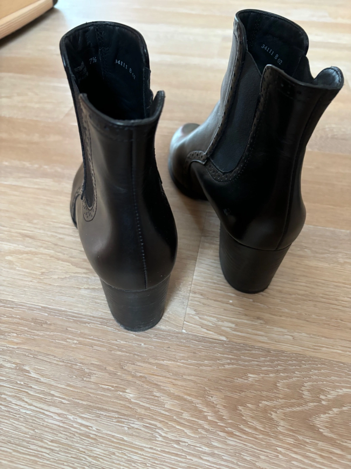Paul Green Damen Chelsea Boots Stiefeletten Leder Schwarz Gr. 41 Blockabsatz 9