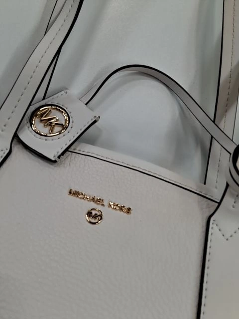 Michael Kors Damen Henkeltasche Tote Bag Leder Grau Elegant 9