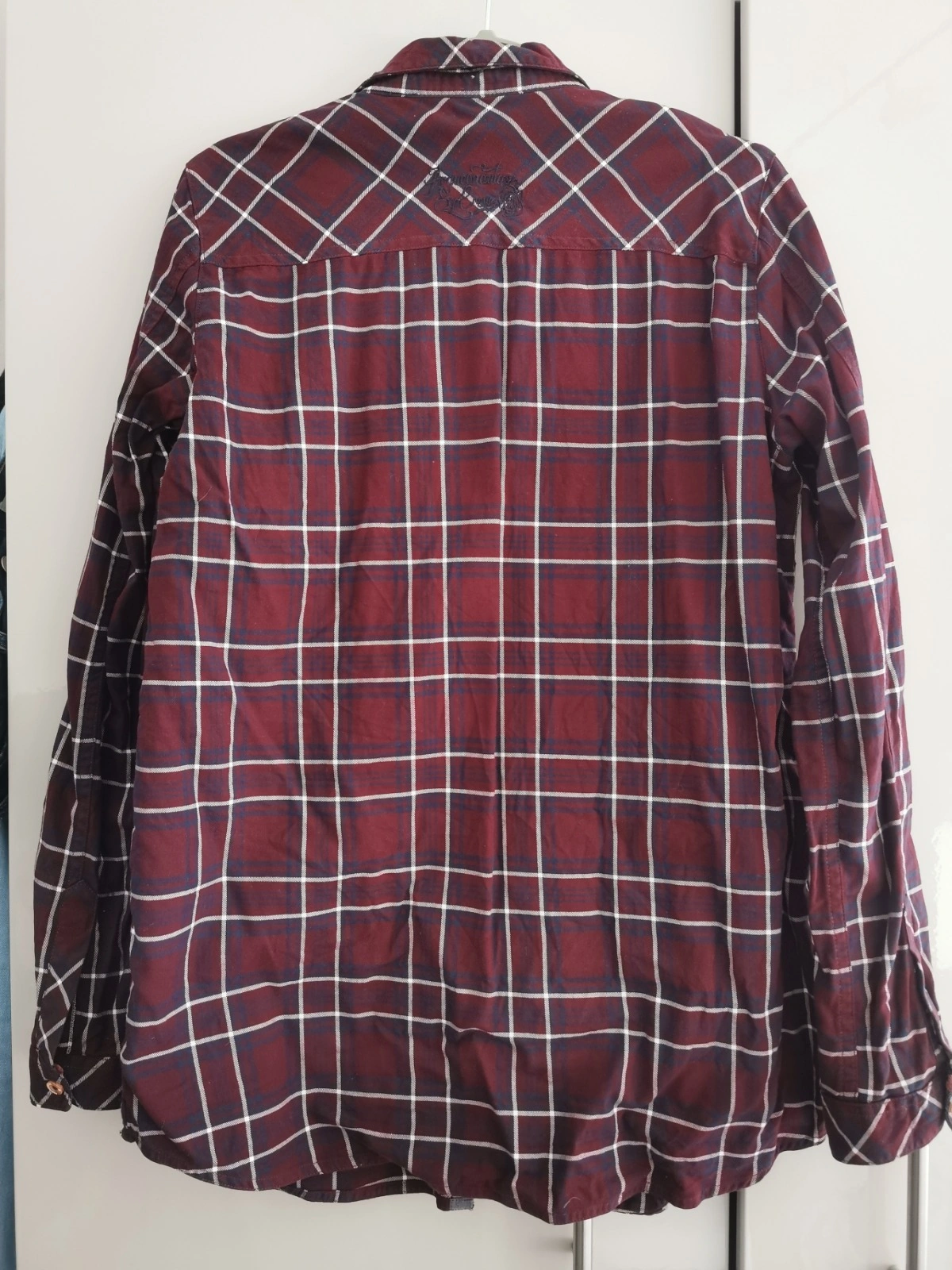 Arqueonautas Herren Flanellhemd Kariert Rot Blau Gr. M Langarm Casual 4