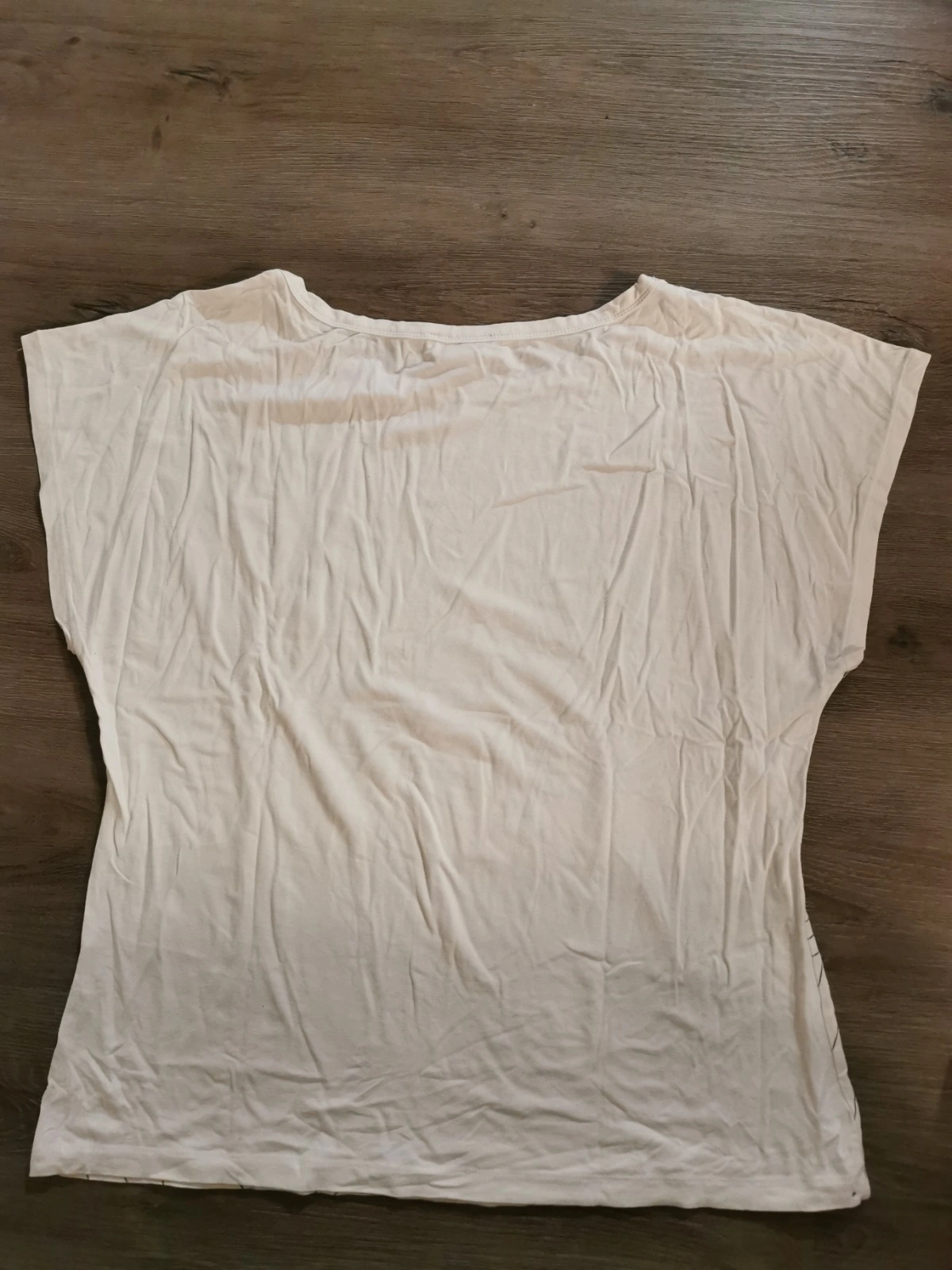Ambria Damen T-Shirt Gr. 40/L Weiß Geometrisches Muster Casual 6