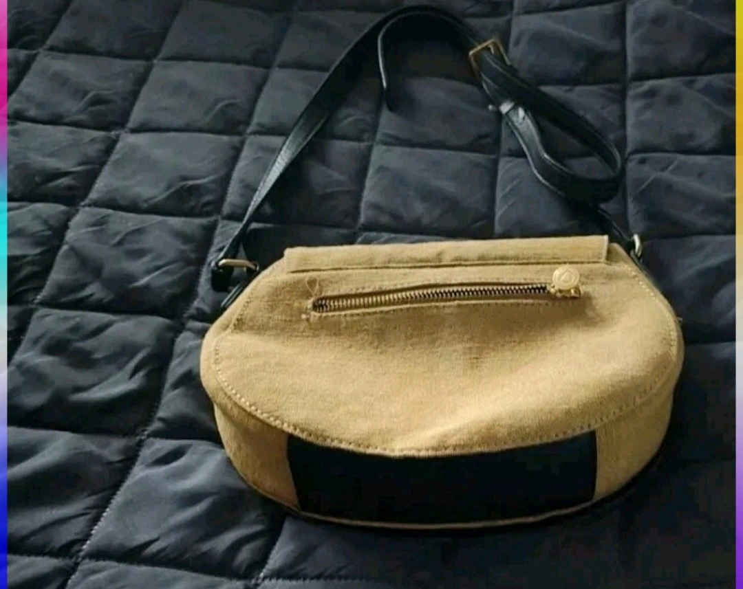 Desigual Umhängetasche Damen Beige Bohemian Ethno Perlenstickerei Crossbody 5