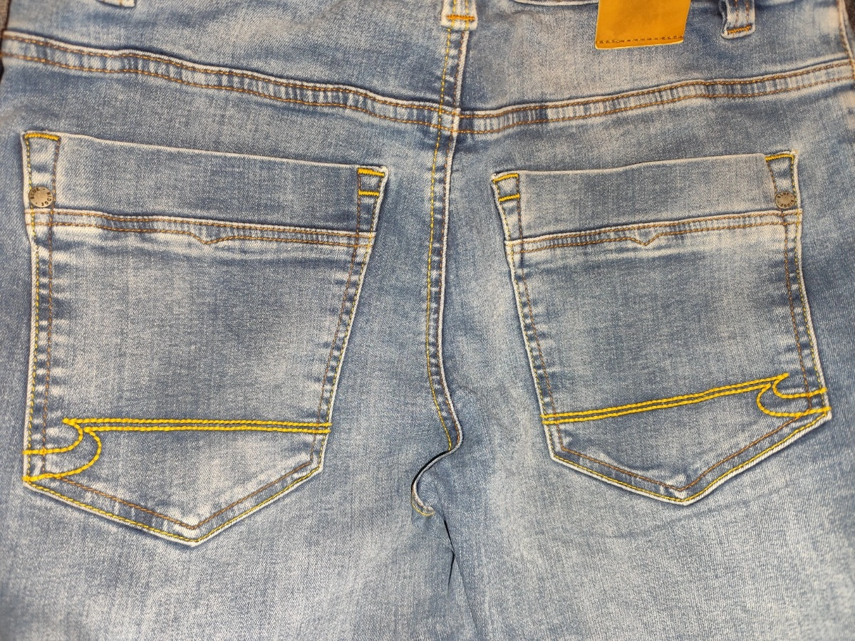 Blue Ridge Kinder Destroyed Jeans Gr. 170 Blau Baumwolle Used Look L30 4