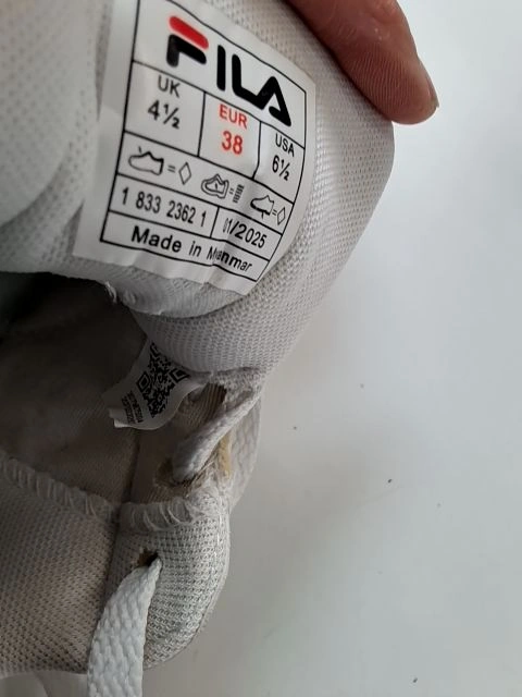FILA Sneaker Low Damen Sportschuhe Freizeit Weiß Größe 38 Schnürung 4