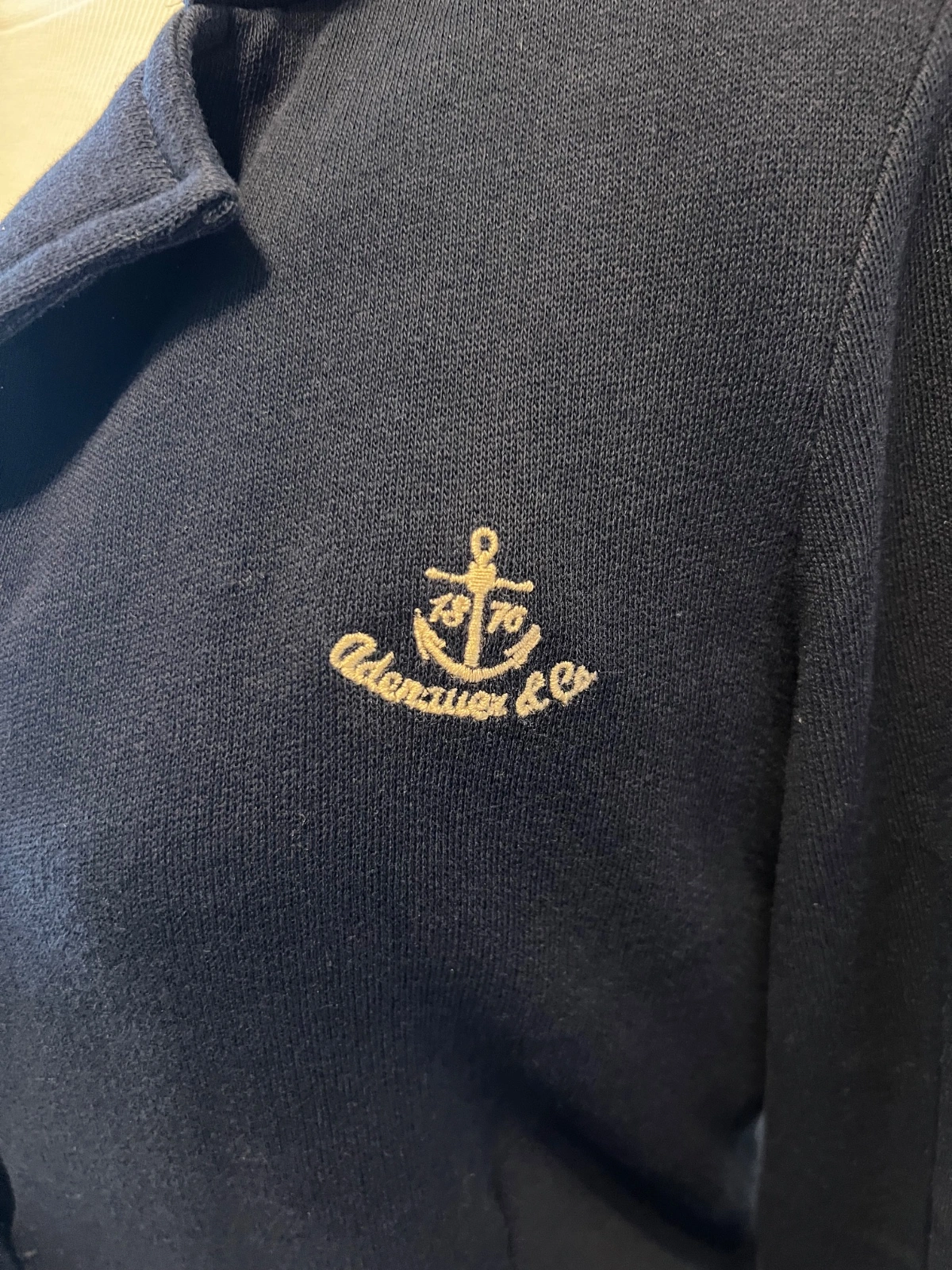 Adenauer & Co. Damen Sakko Blazer Navy Blau Gr. M Maritim Stickerei 10