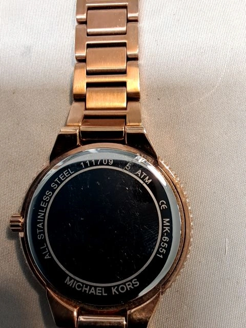 Michael Kors Damen Armbanduhr MK-6551 Roségold Edelstahl Strass 6
