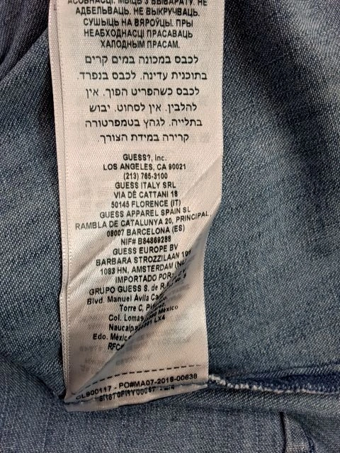 GUESS Mädchen Jeanshemd Freizeithemd Blau Gr. 134 Nieten Strass 6