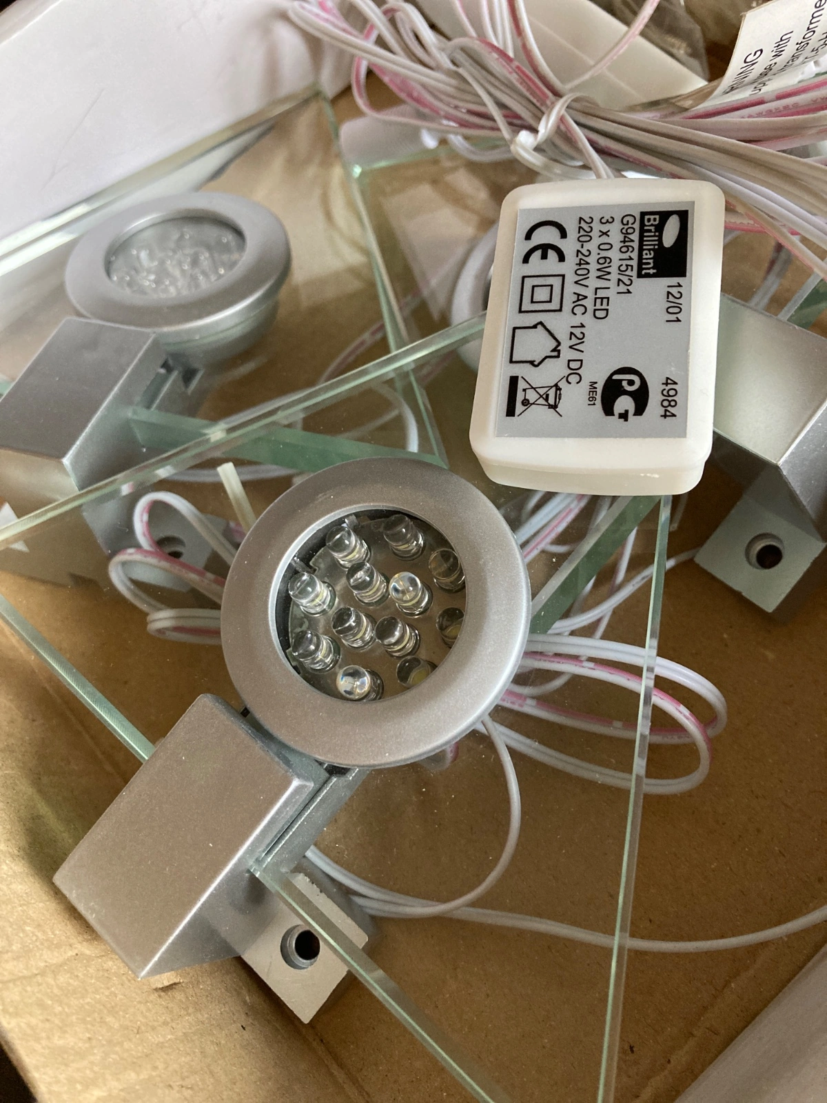 Brilliant Louisa G94615 LED Einbauleuchten Set Glas Silber 3x0, 6W 4