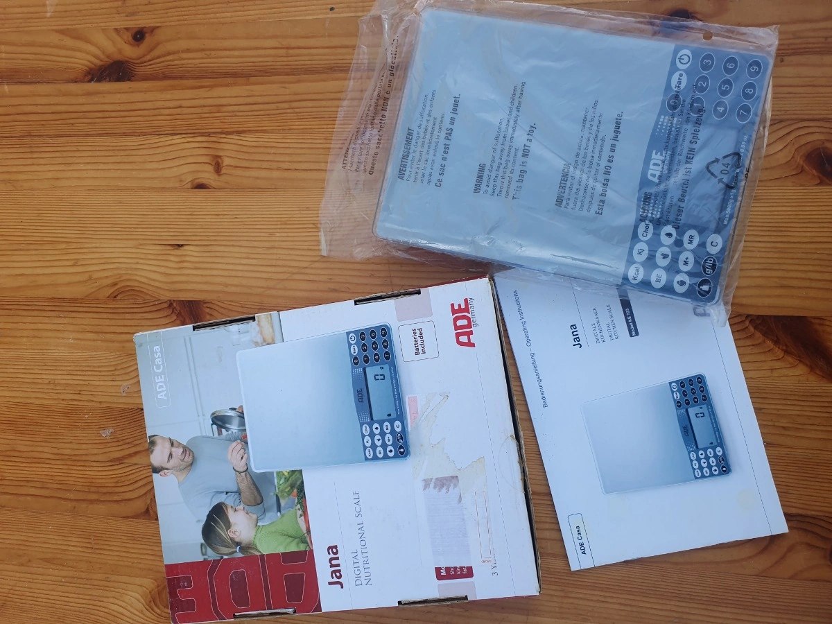 ADE KE 723 Jana Digitale Küchenwaage Nährwertwaage Silber 5kg 6