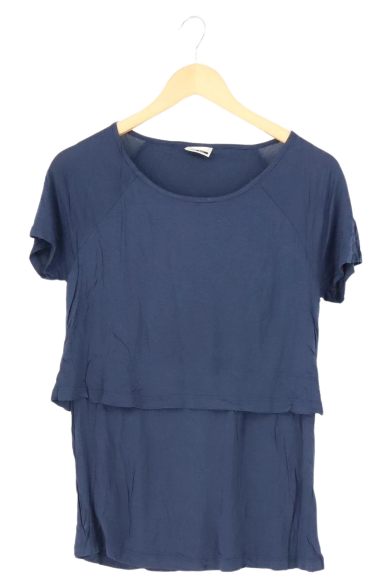NOISY MAY Damen T-Shirt Gr. 38 Blau Basic Casual Oberteil 1