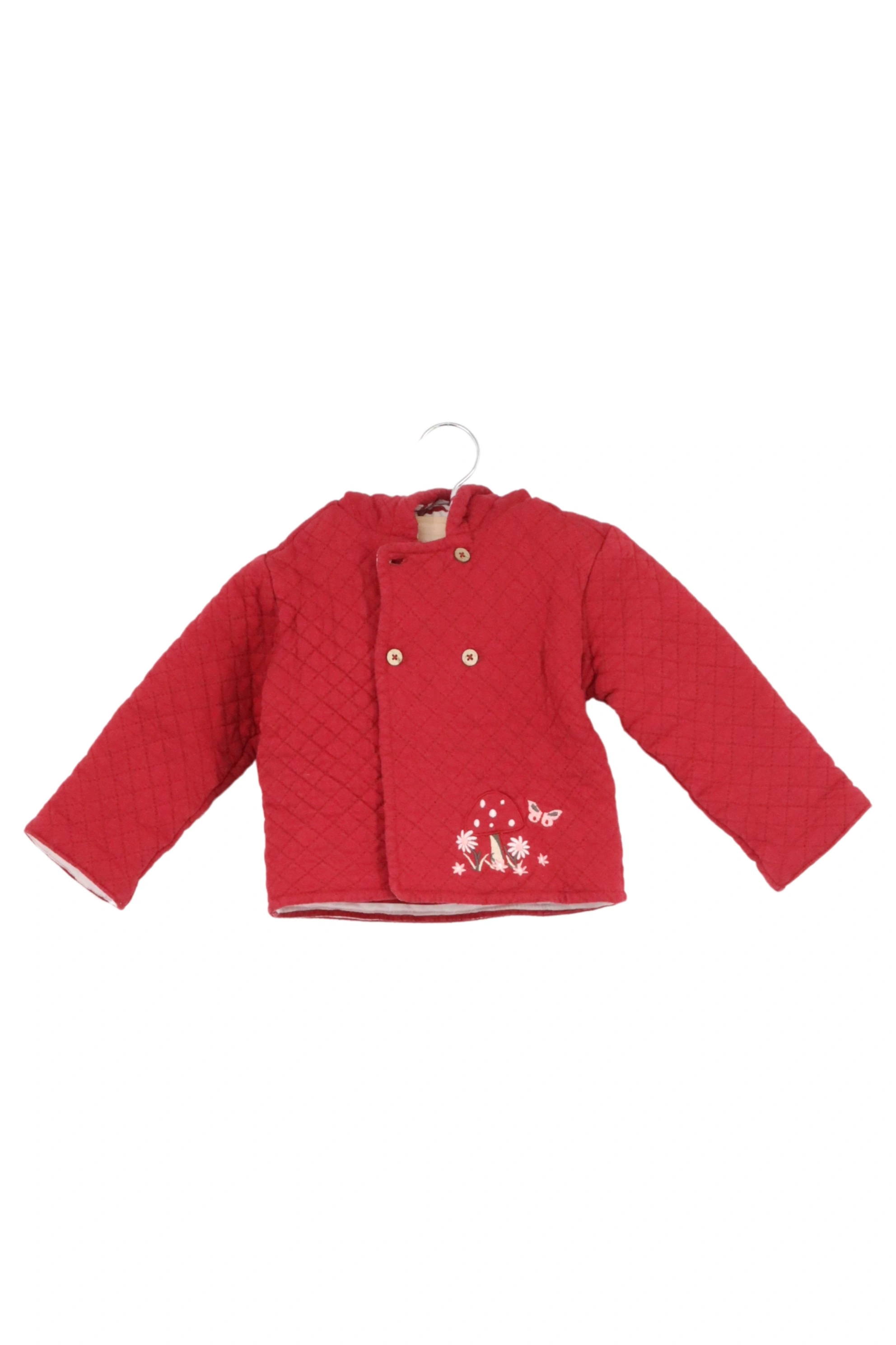 CHARANGA Kinder Steppjacke Rot Gr. 74 Klassisch Gesteppt Kapuze Stickerei 1