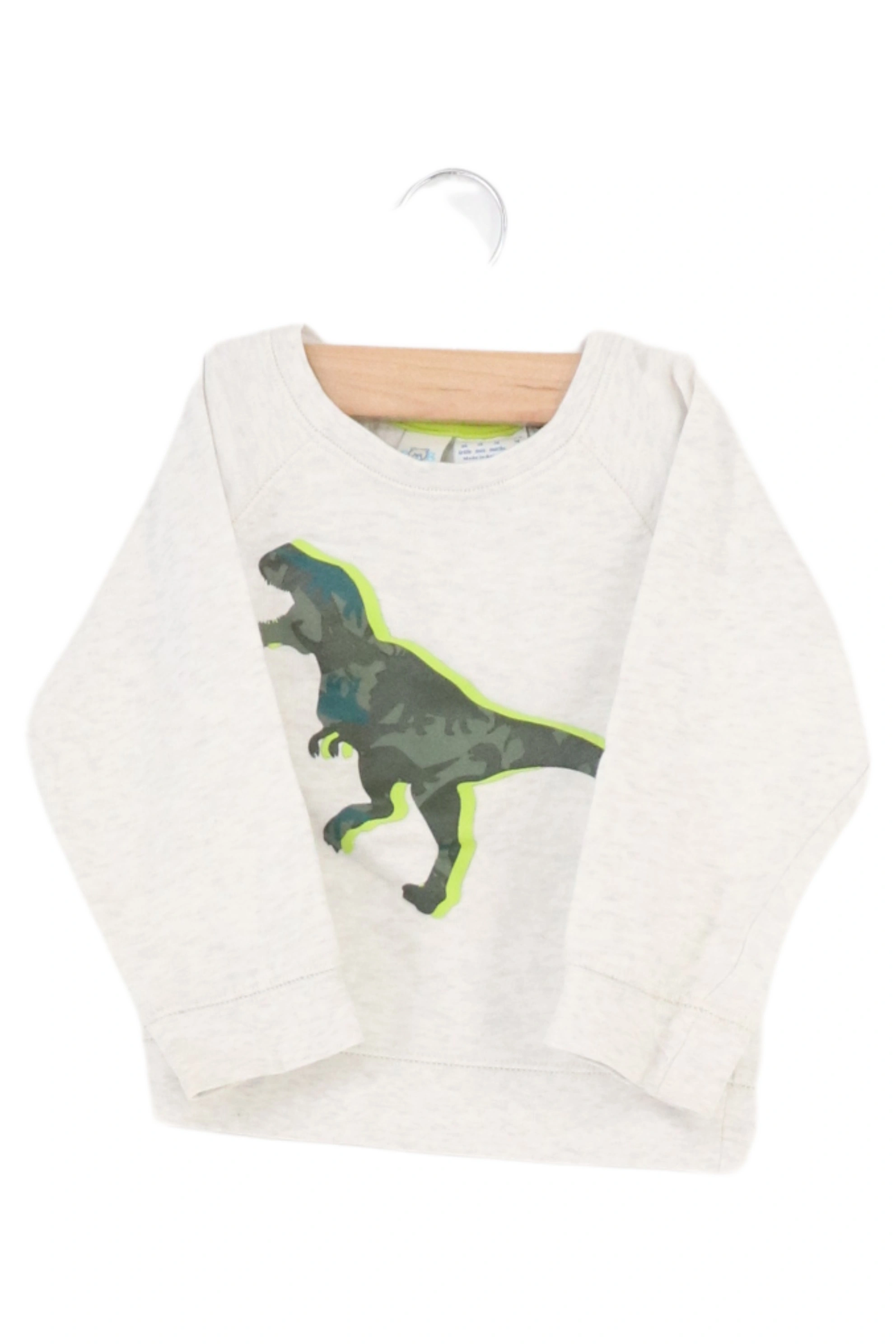 BOB DER BäR Kinder Pullover Gr. 86 Grau Dinosaurier Casual Langarm 1