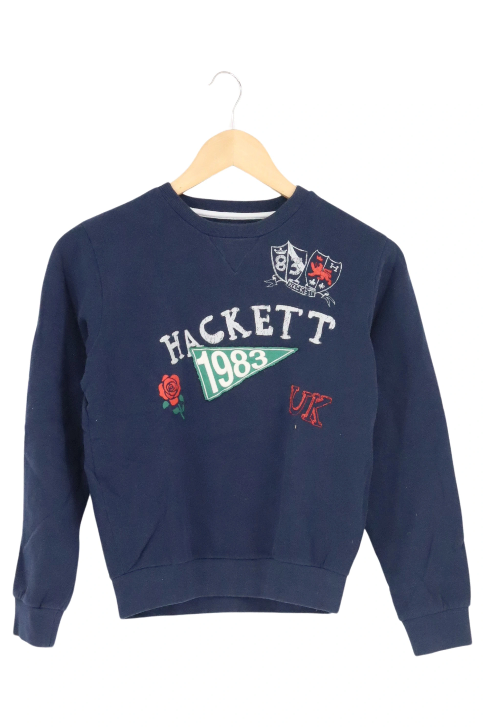 Ringelpulli Langarm Für Kinder, Blau/weiß Gestreift – Größe 140-152, 100% Baumwolle