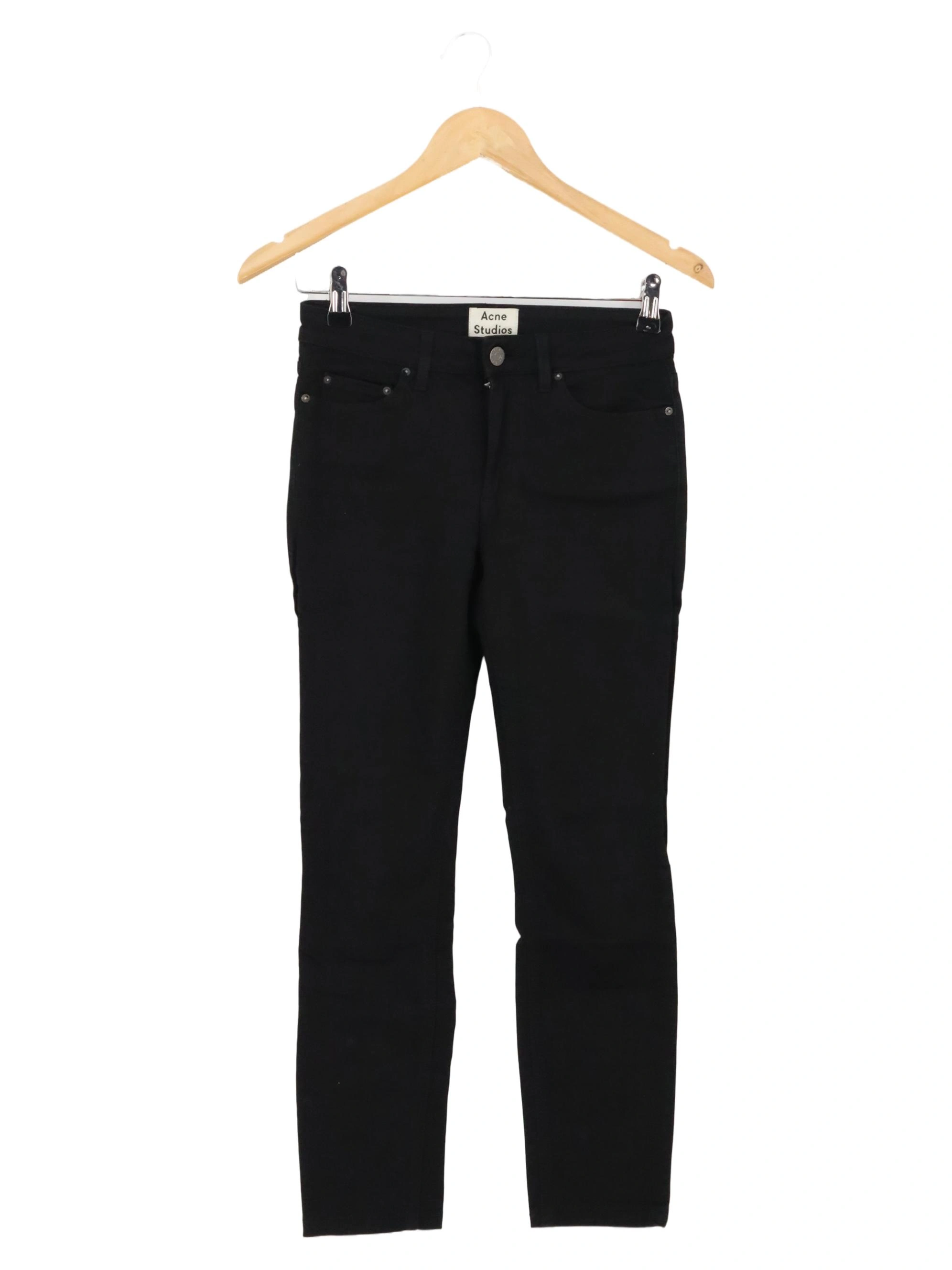 Acne Studios Damen Jeans Straight Leg W26 Schwarz Casual 1